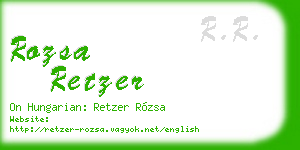 rozsa retzer business card